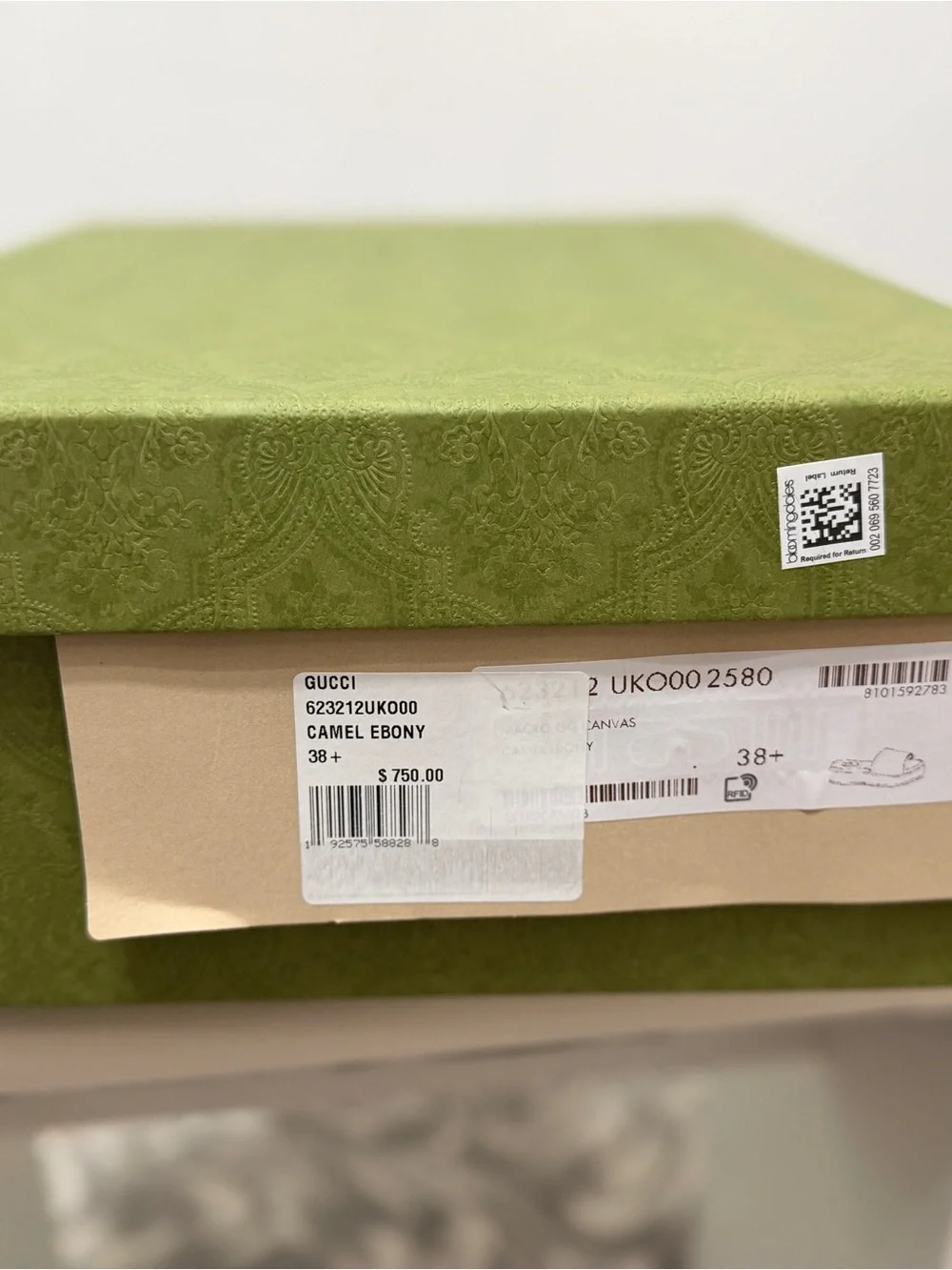 Gucci Beige and Brown GG Canvas Platform Slides